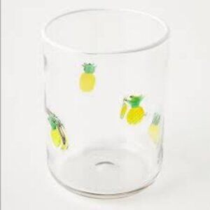 Anthropologie Icon Juice Glass Pineapple